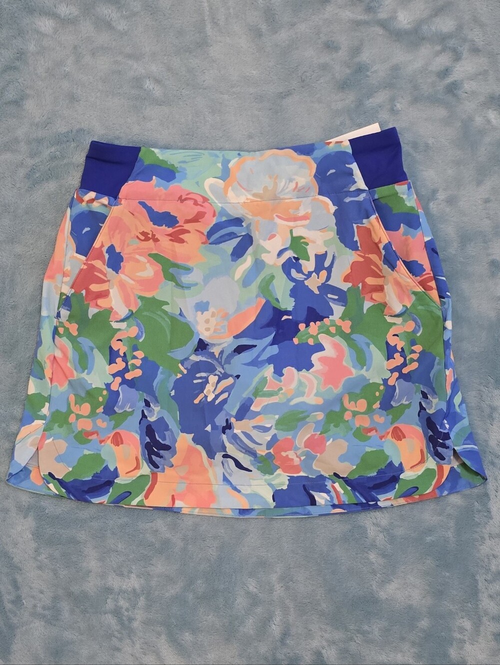 Walter Hagen Womens XS Floral Mini Skirt - Blue, Pink & Green